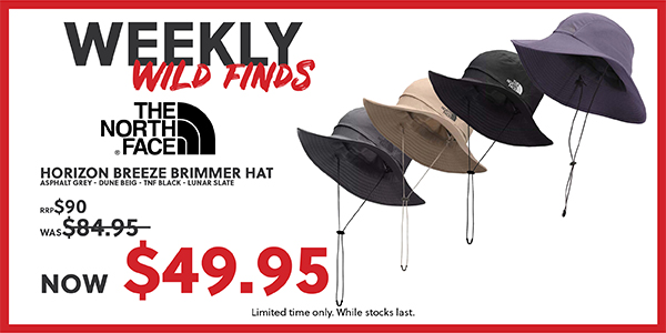 WEEKLY WILD FINDS - THE NORTH FACE HORIZON BREEZE BRIMMER HAT NOW $49.95 - SHOP NOW