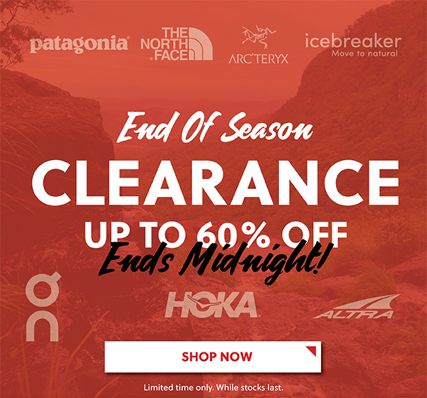 END OF SEASON CLEARANCE - UP TO 60% OFF - ENDS MIDNIGHT - SHOP NOW