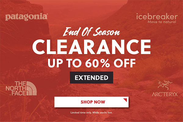 End of Season Clearance up to 60% off extended-shop now