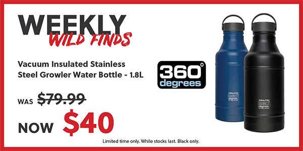 Vacuum Insulated Stainless Steel Growler Water Bottle now $40