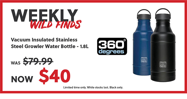 weekly wild finds - now $40 - Growler water bottle