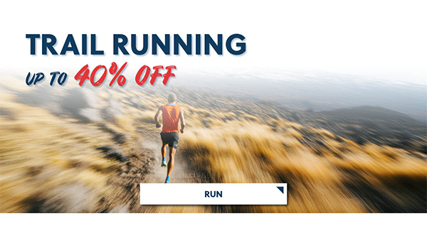 Trail Running up to 40% off - shop now