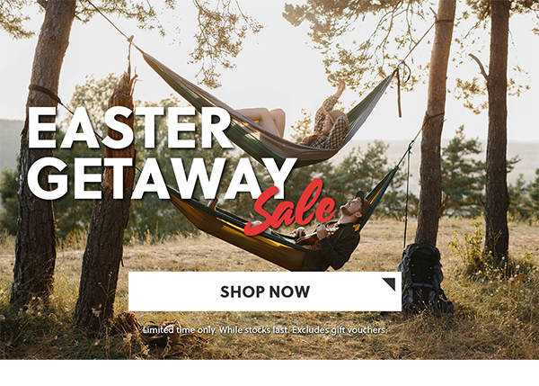 Easter getaway sale - shop now - clearance