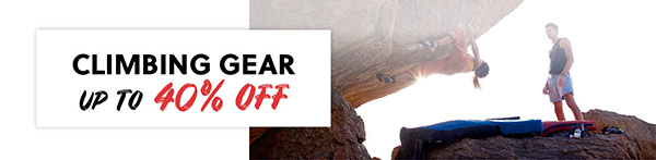 Climbing gear up to 40% off - clearance - shop now