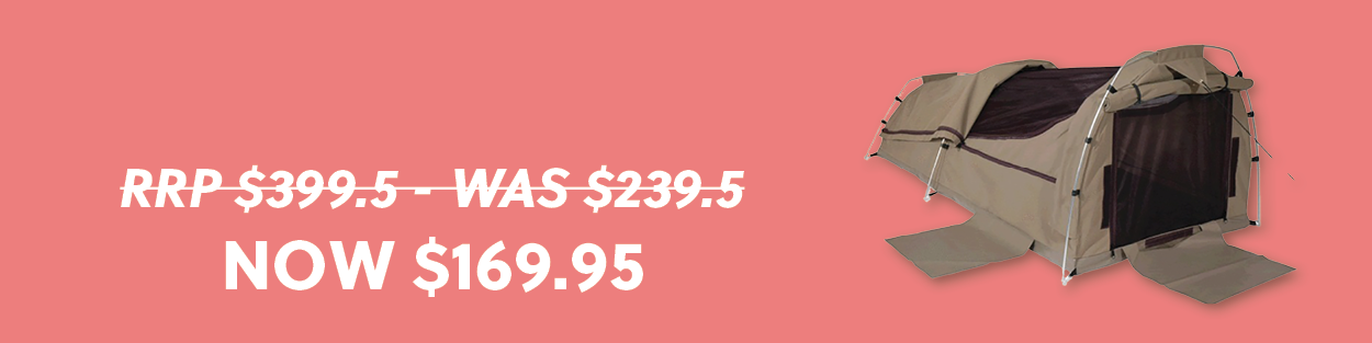 Sahara Nomad Double Dome Canvas Swag & Bag - Brown