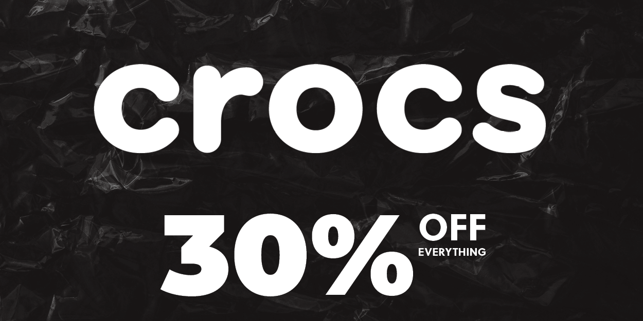 crocs 30% off everything at wildearth australia