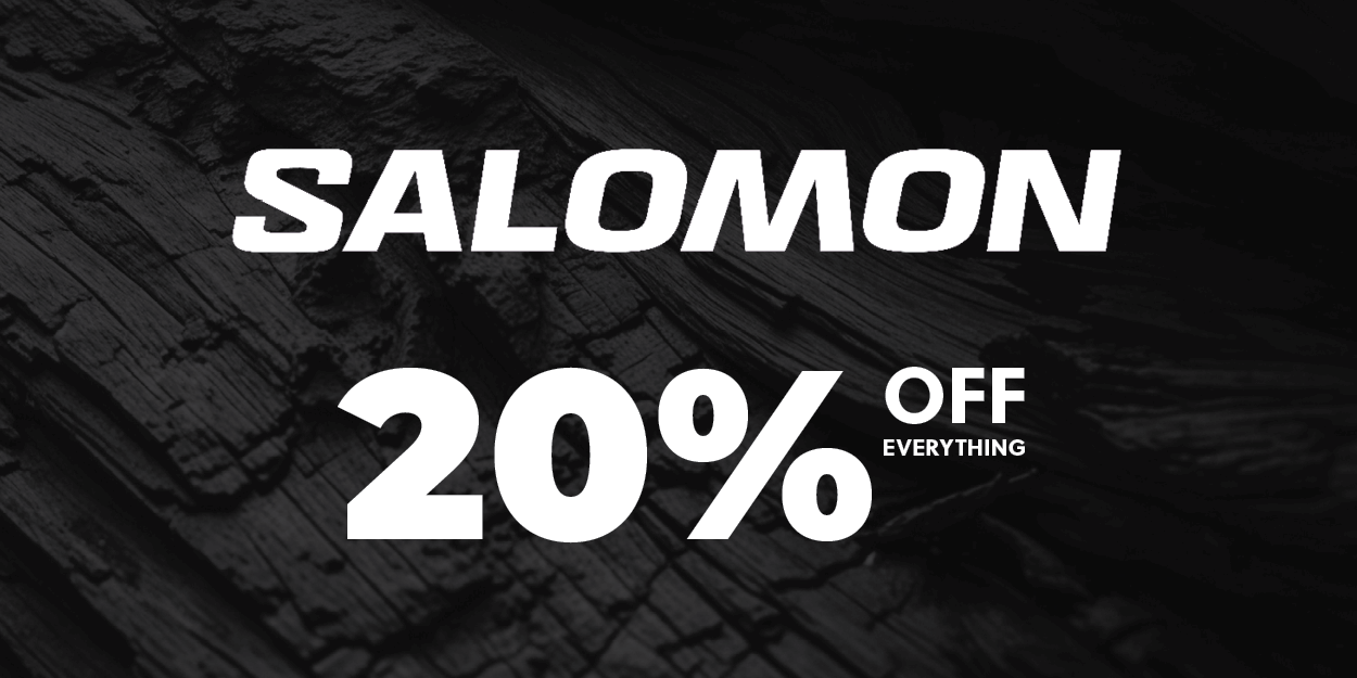 Salomon 20% off everything, shop now