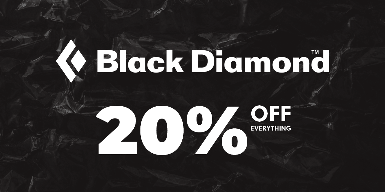 Black Diamond 20% off everything, shop now