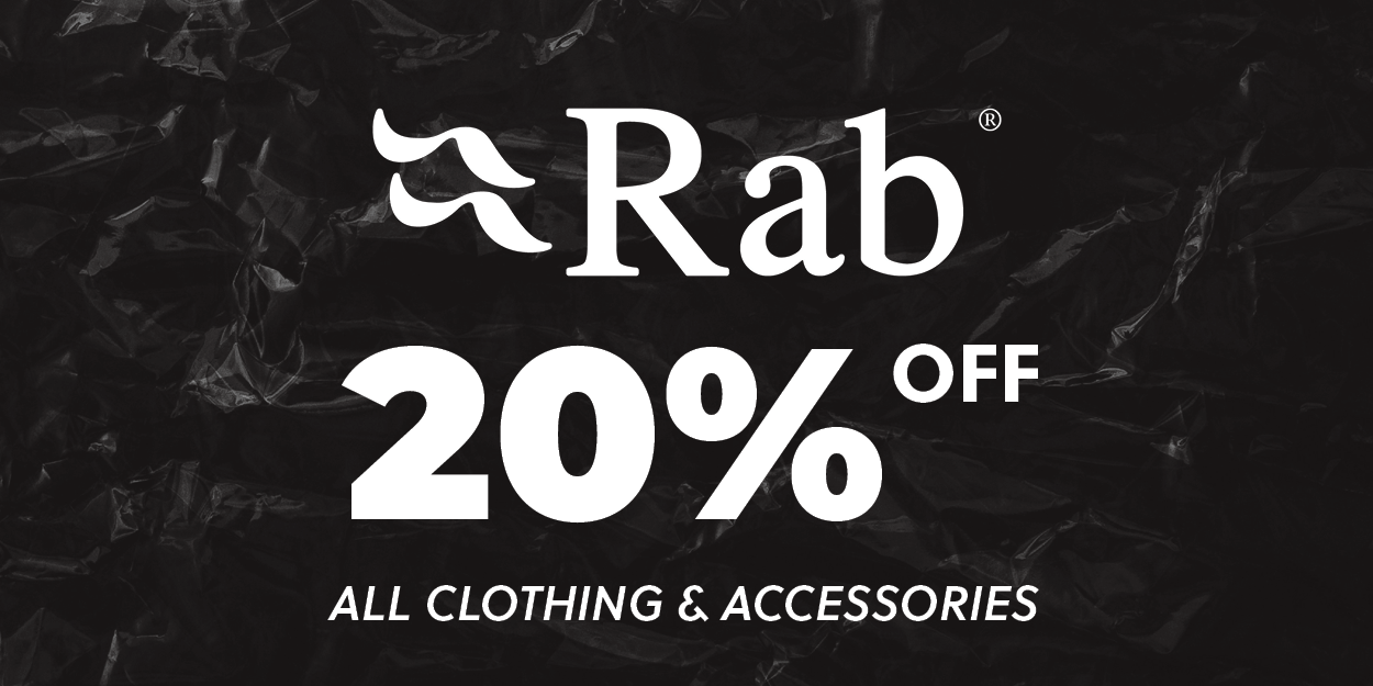 Rab 20% off all clothing & accessories
