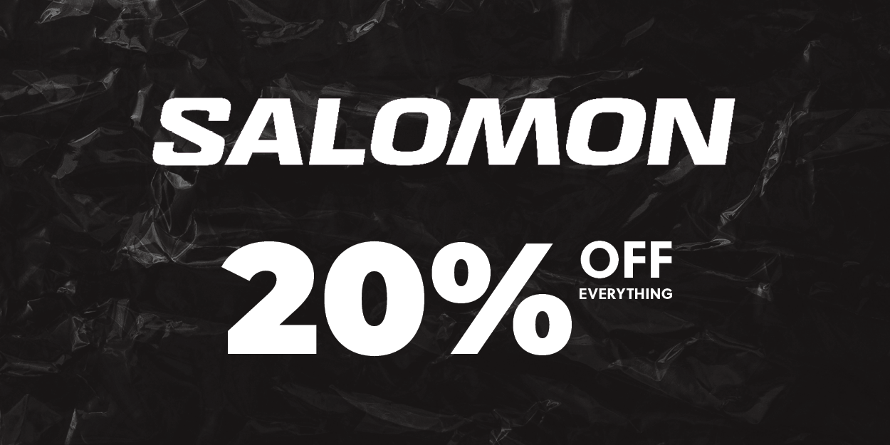 salomon 20% off everything at wildearth, shop black friday now