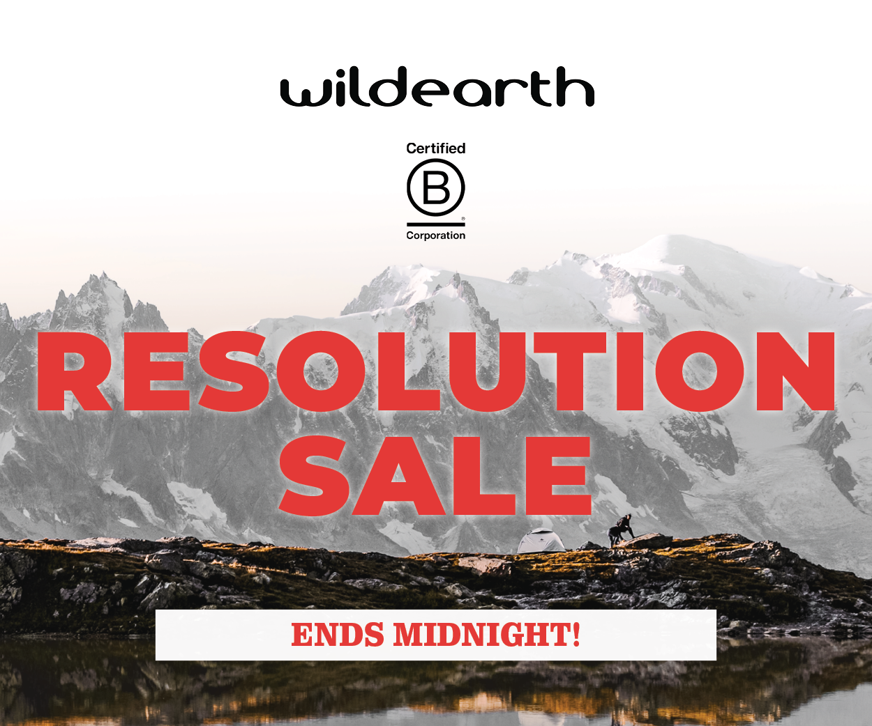 Wild Earth Resolution Sale - New Year, New Adventures. Up to 30% off - ends midnight