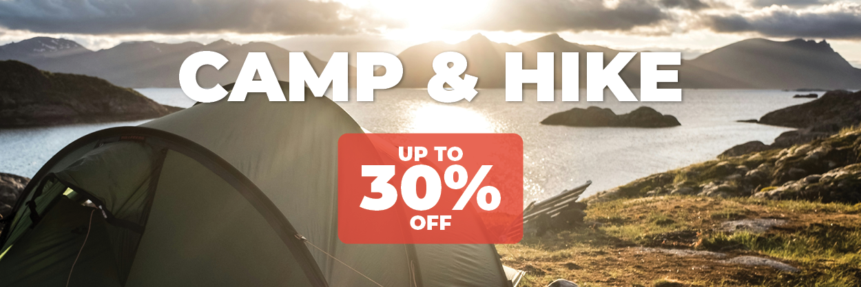 Camp and Hike up to 30% off 