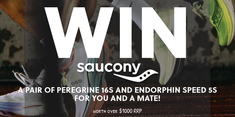 WIN a pair of Saucony peregrine 16s and endorphin speed 5s for you and a mate worth over $1000 rrp