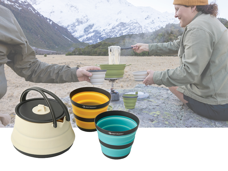 Sea to Summit Frontier 3 Piece Ultralight Collapsible Kettle 2 Person Cook Set