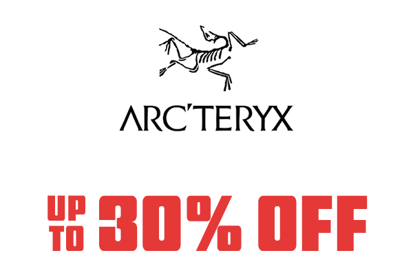Arcteryx up to 30% off