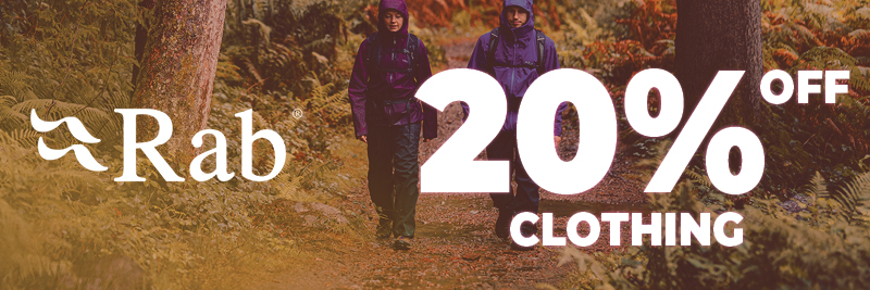 Shop Rab Clothing up to 20% off
