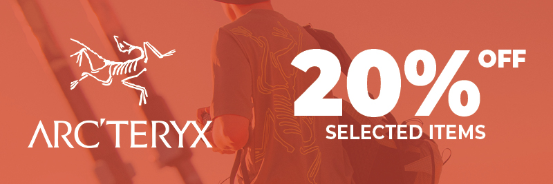 Shop Arcteryx 20% off on selected items