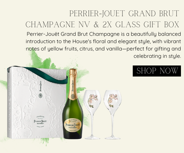 Perrier-Jouet Grand Brut Champagne NV & 2x Glass Gift Box