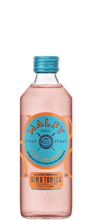 Image of Malfy Blood Orange Gin and Tonic (4 x 300ml Bottles)