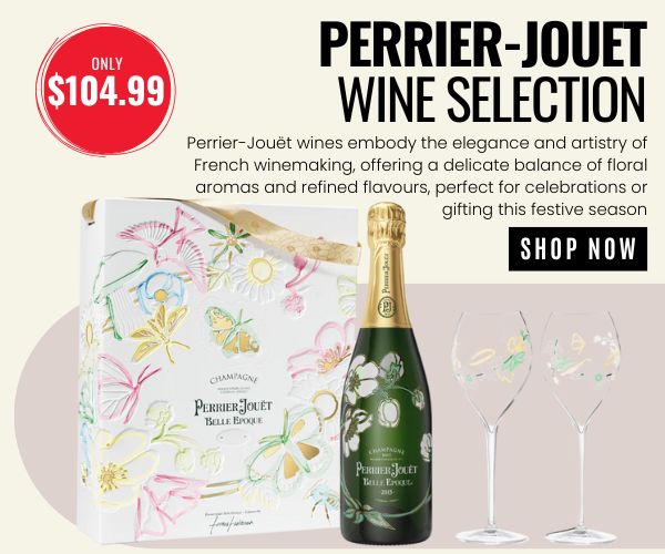 Perrier-Jouet Grand Brut Champagne NV & 2x Glass Gift Box