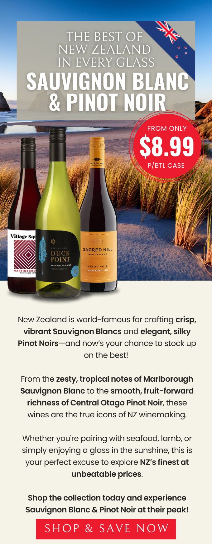 New Zealand Sauvignon Blanc & Pinot Noir Perfection