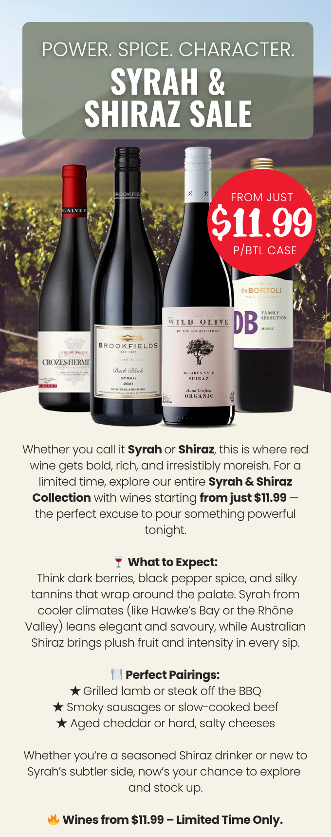 Syrah Shiraz Sale