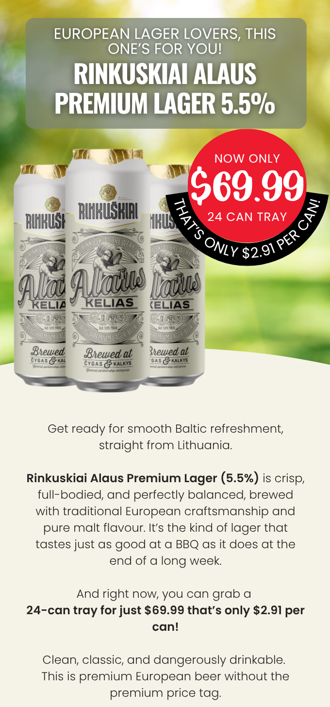 Rinkuskiai Alaus Premium Lager 5.5% 568mls