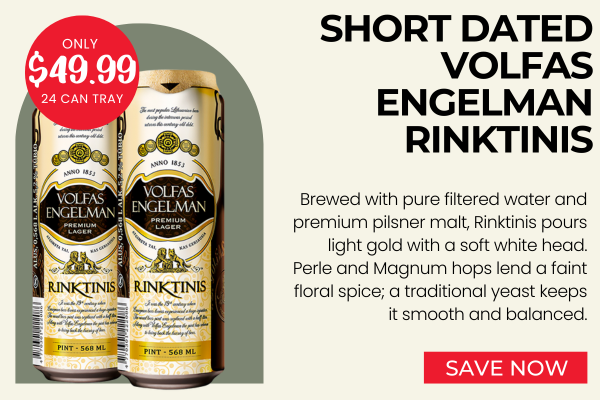 SHORT DATED Volfas Engelman Rinktinis 5.2% (24 × 568 ml) BBD: 13.12.2025