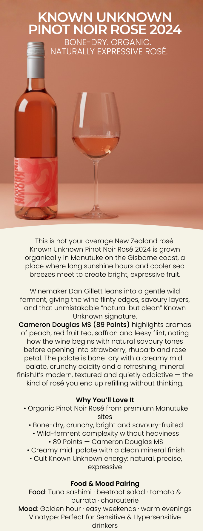 Known Unknown Pinot Noir Rose 2024