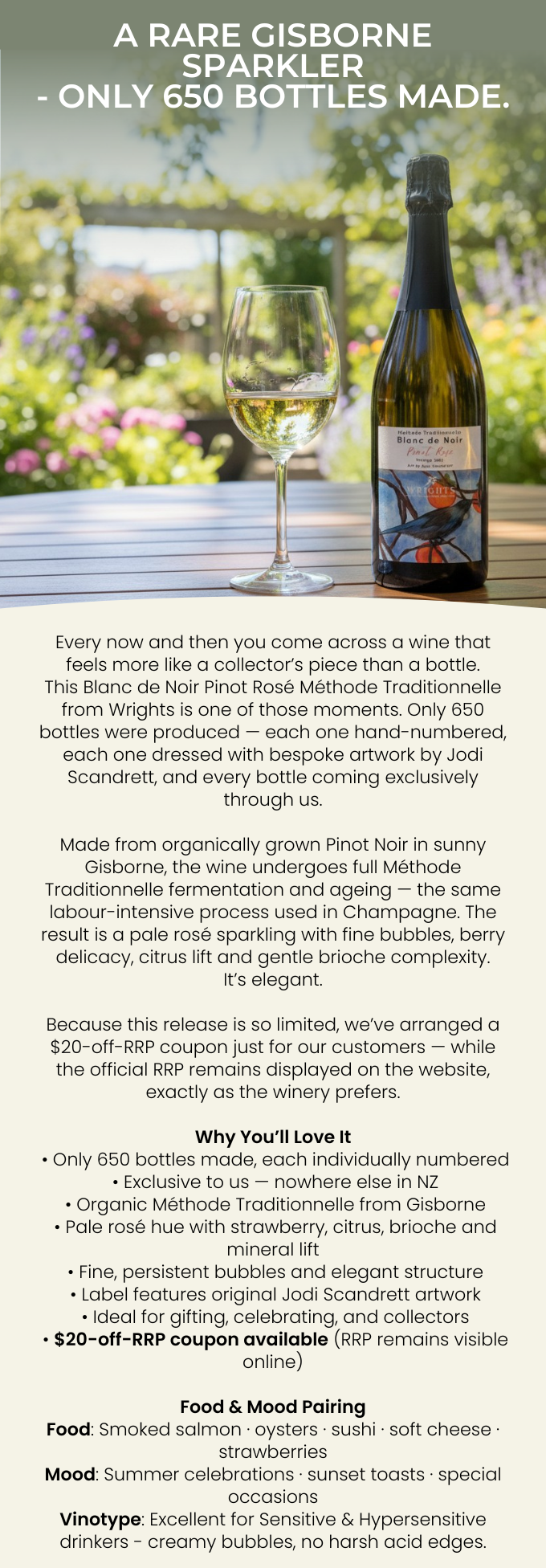 Methode Traditionnelle Artist Series Blanc de Noir Pinot Rose