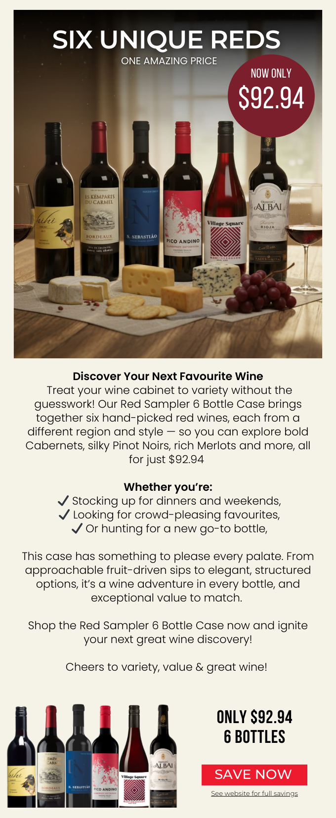 Red Sampler 6 Bottle Case