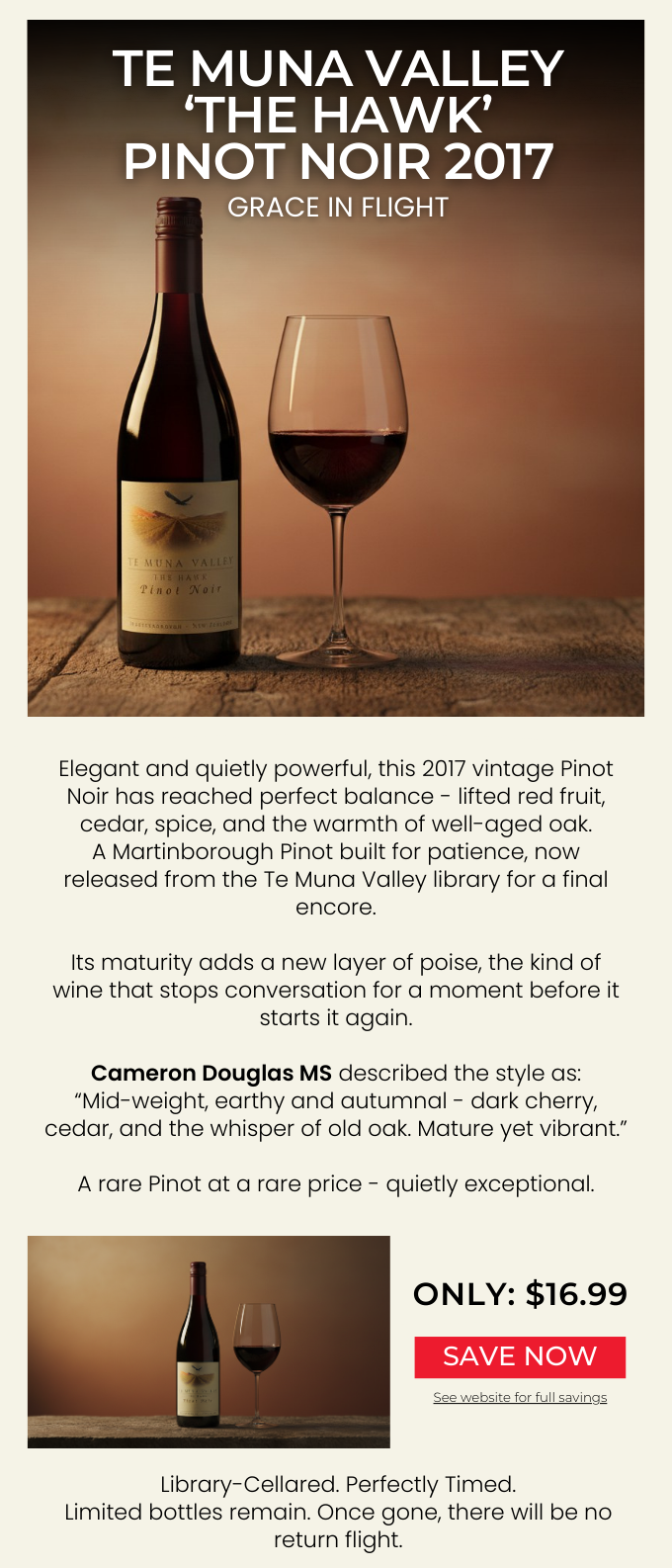 Te Muna Valley The Hawk Pinot Noir 2017