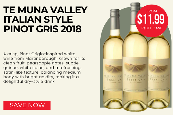 Te Muna Valley Italian Style Pinot Gris 2018