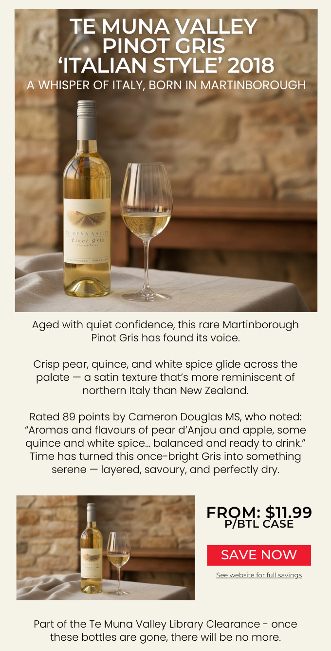 Te Muna Valley Italian Style Pinot Gris 2018