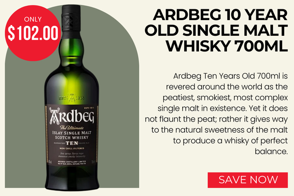 Ardbeg 10 Year Old Single Malt Whisky 700ml