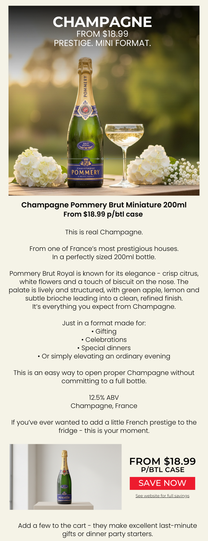 Champagne Pommery Brut Miniature 200ml