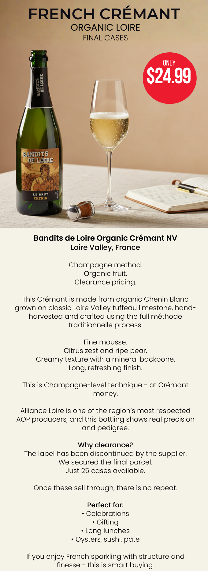 Bandits De Loire Organic Crémant NV