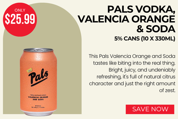 Pals Vodka, Valencia Orange & Soda 5% Cans (10x330ml)