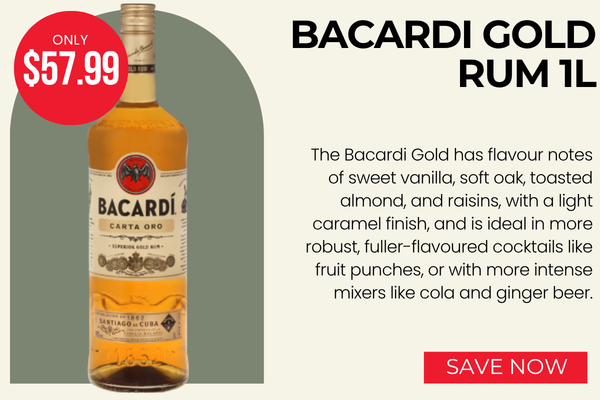 Bacardi Gold Rum 1L