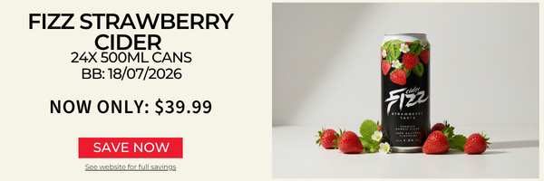 Fizz Strawberry Cider 24x 500Ml Cans BB:18/07/2026