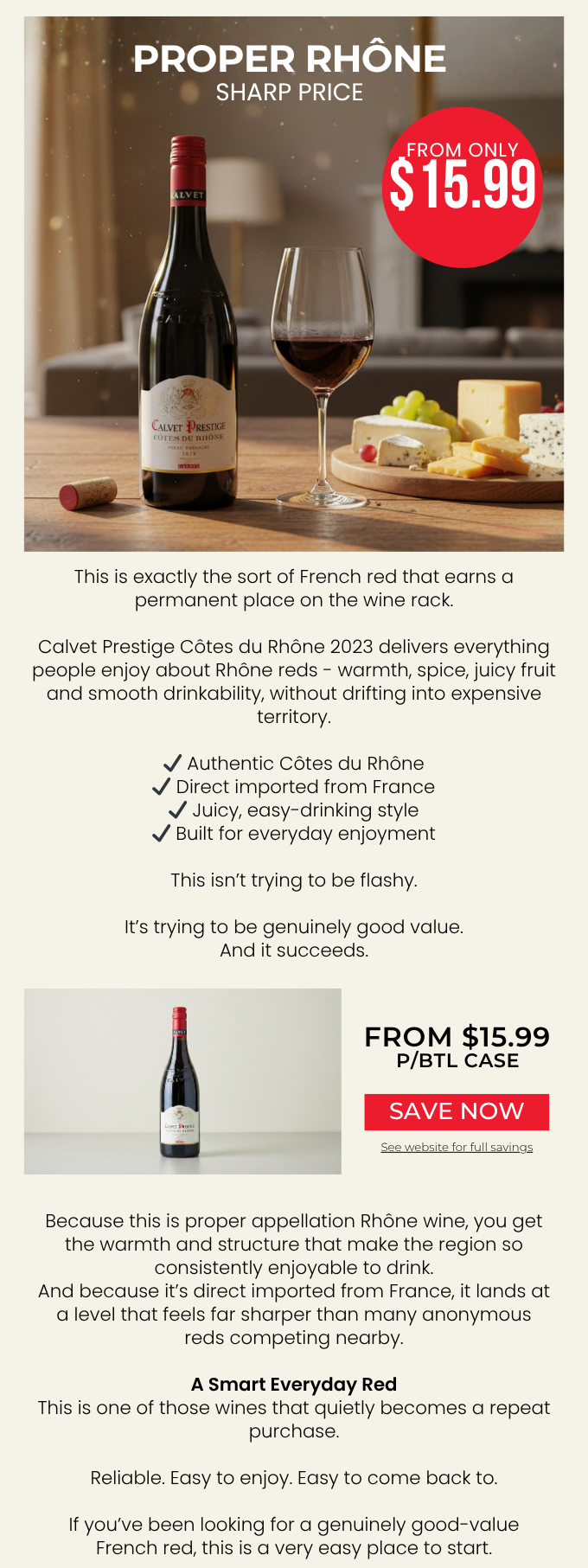 Calvet Prestige Cotes du Rhone 2023
