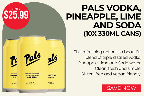 Pals Vodka, Pineapple, Lime and Soda (10x 330ml Cans)