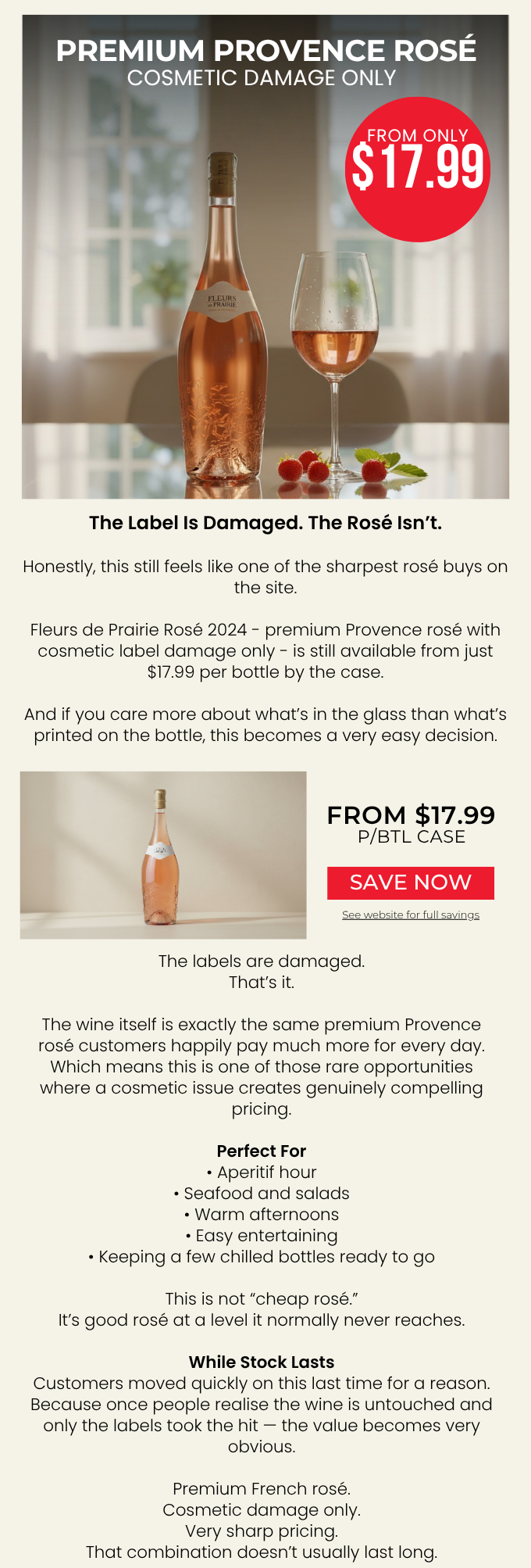 LABEL DAMAGED Fleurs de Prairie Rosé 2024
