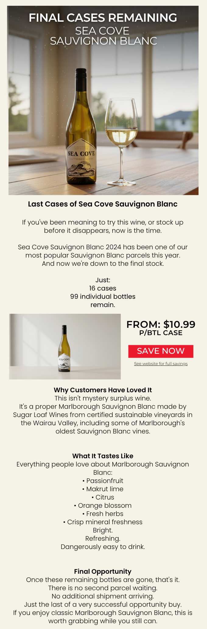 Sea Cove Sauvignon Blanc 2024