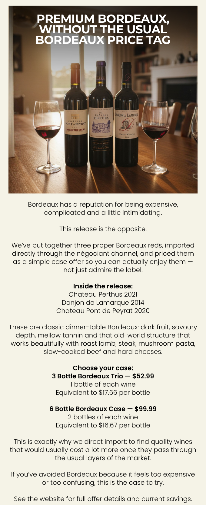 Bordeaux Direct Import Discovery Mixed Case