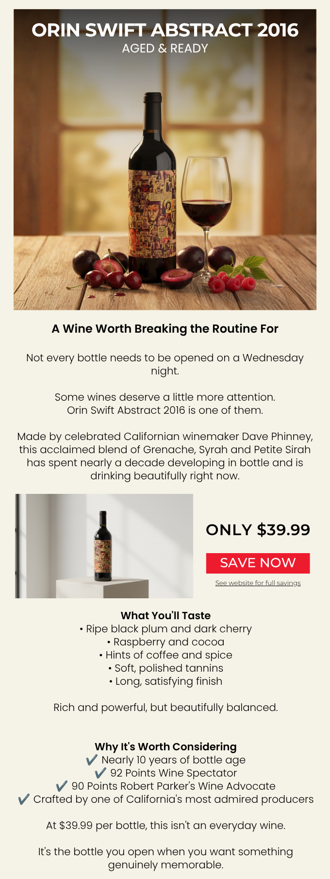 Orin Swift Abstract 2016