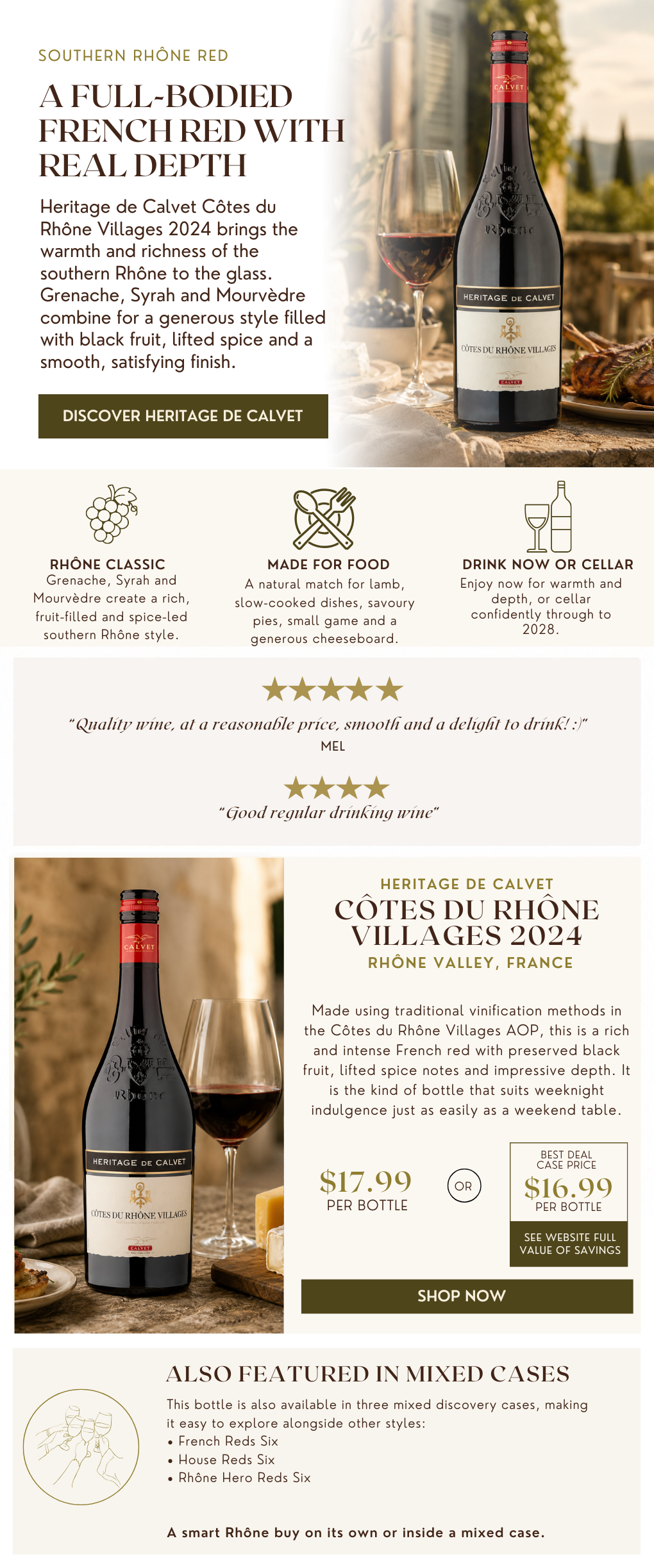 Heritage de Calvet Cotes du Rhone Villages 2024