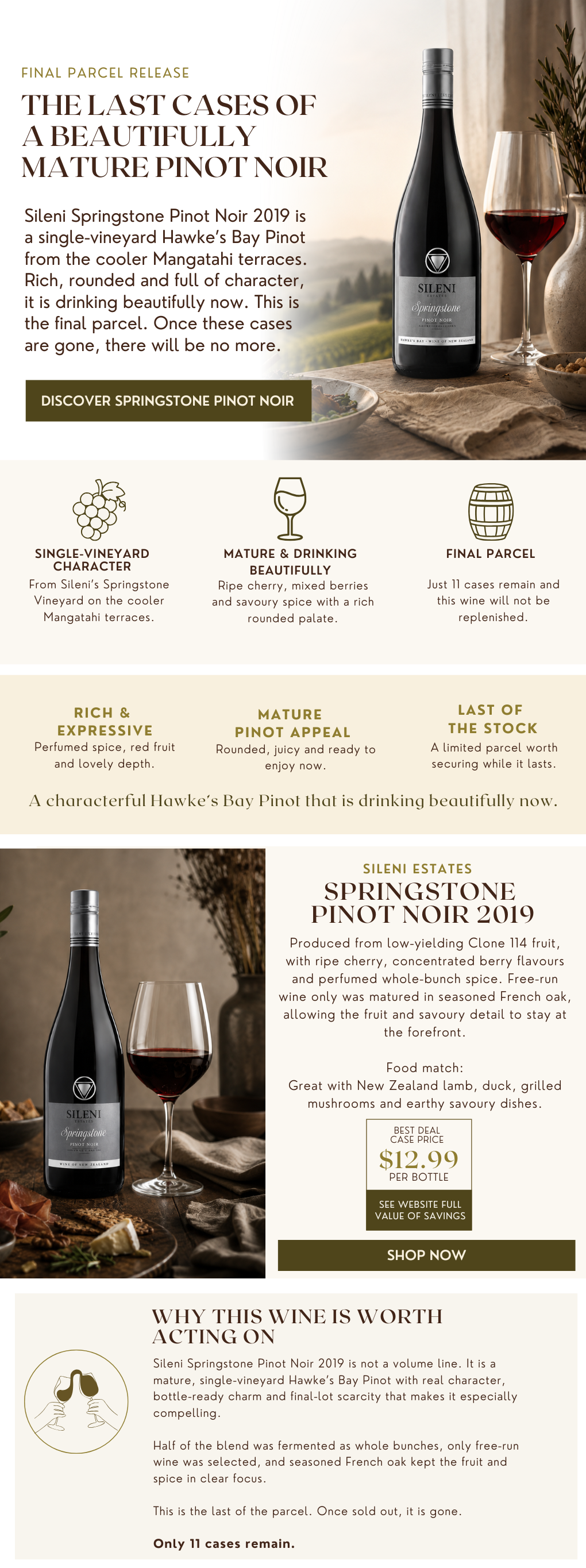 Sileni Springstone (Grand Reserve) Pinot Noir 2019