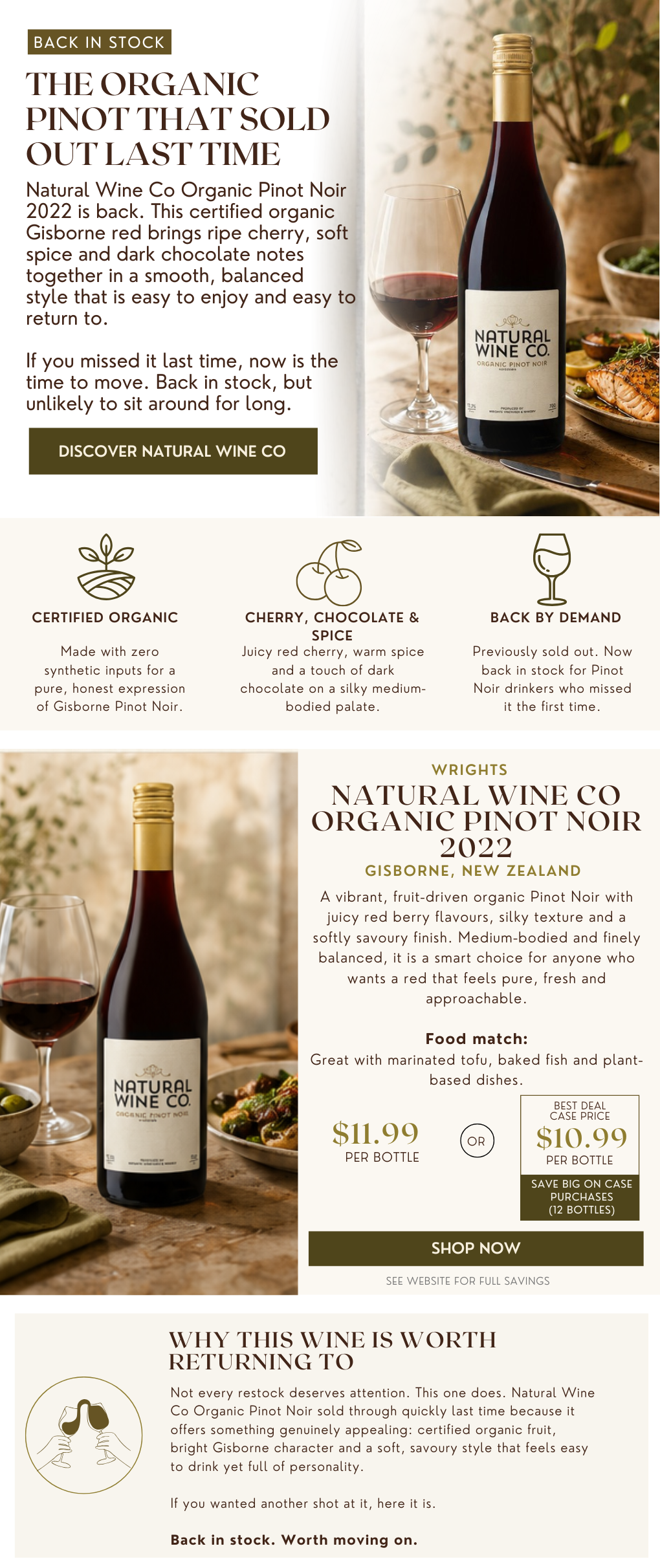 Natural Wine Company Pinot Noir 2022