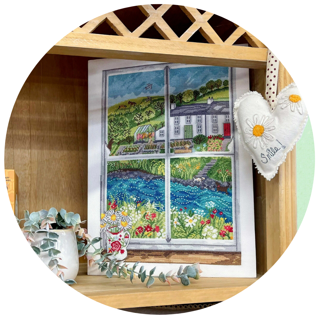  Bothy Threads - Daisy Window by Lizzie Spikes (Cross Stitch Kit) 